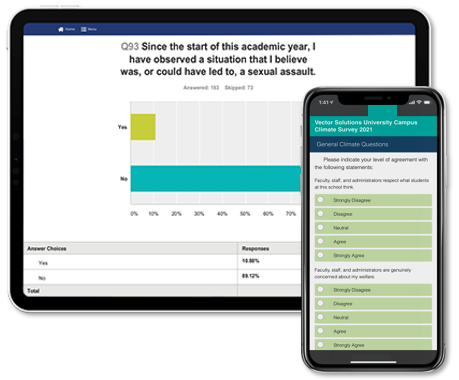 EDU - HE - Climate Survey Tool Laptop and Iphone