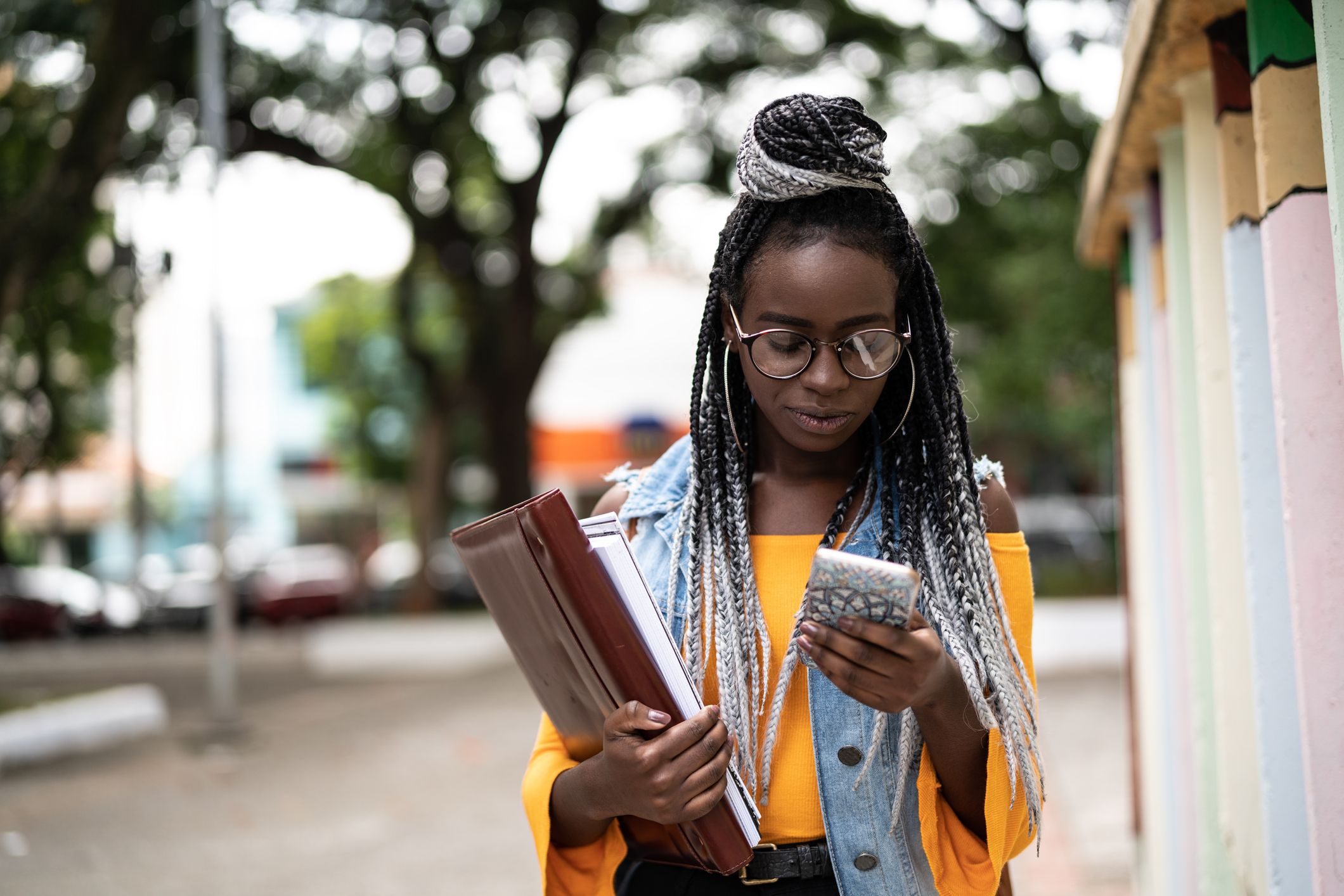 Student on Phone