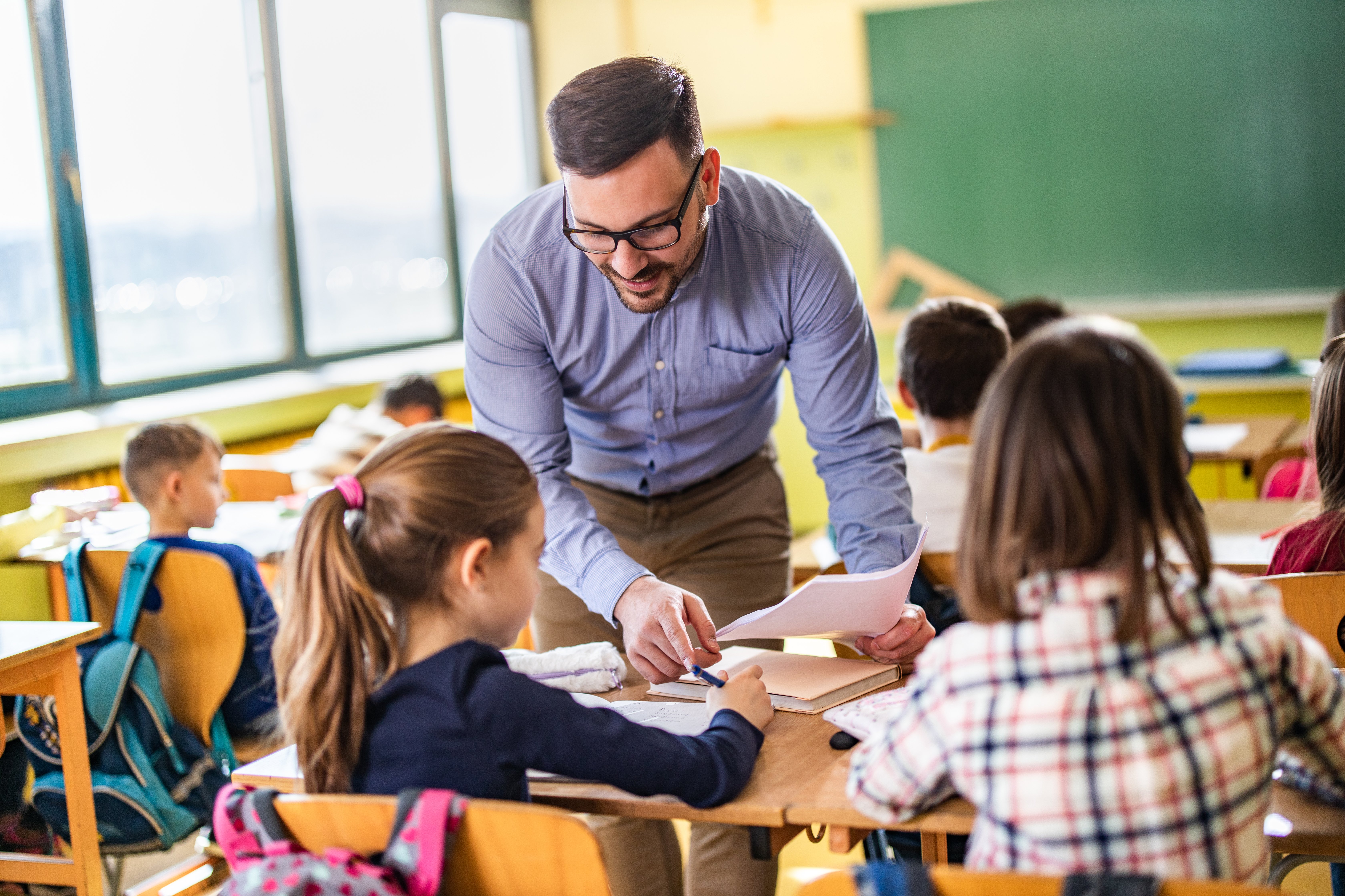 Teacher in classroom