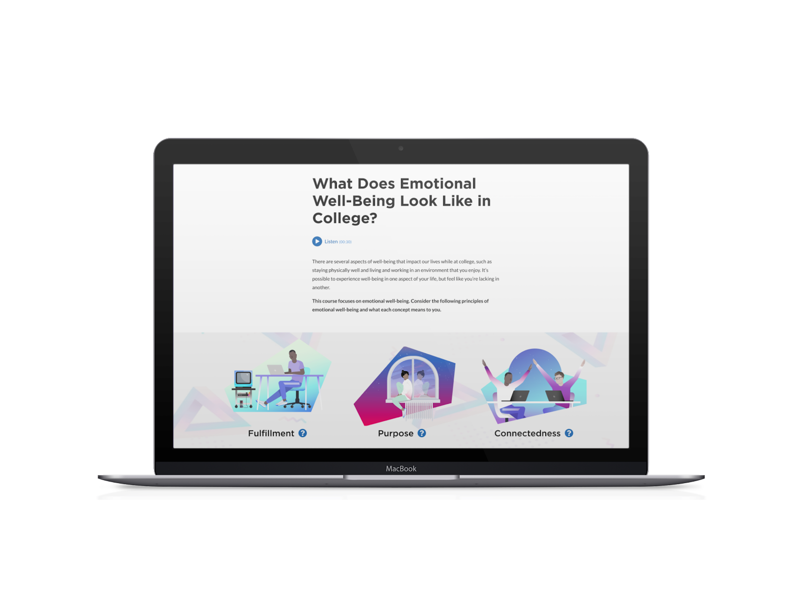 Mental Well-Being Laptop