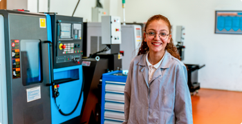 EDU - CTE - Student With CNC Machine